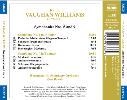 Bournemouth Symphony Orchestra, Kees Bakels - Williams: Symphonies Nos. 5 and 9 (1998)