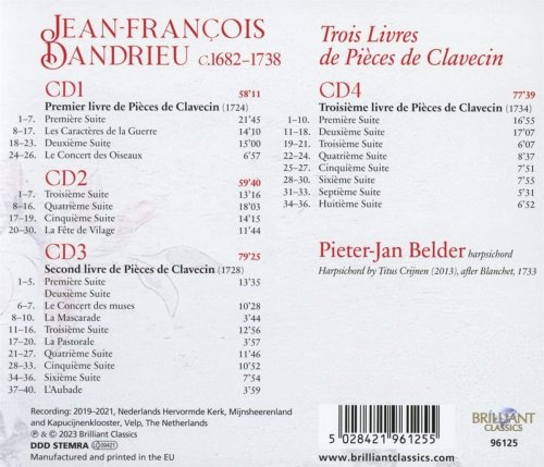 Pieter-Jan Belder - Dandrieu: Trois Livres de Pièces de Clavecin (2023)