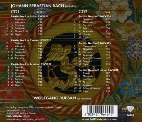 Wolfgang Rübsam - J.S. Bach: Partitas BWV 825-830 (2022)