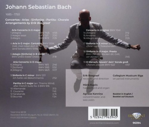 Erik Bosgraaf - Bach: Concertos for Recorder, Vol. 2 (2022)