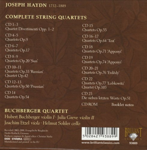 Buchberger Quartet – Haydn: Complete String Quartets (23CD BoxSet) (2009) CD-Rip