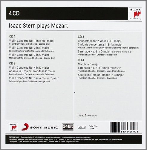 Isaac Stern - Isaac Stern plays Mozart (2013) [4CD Box Set]