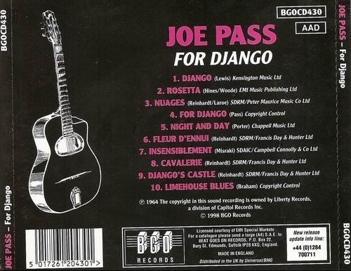 Joe Pass - For Django (1964) CD Rip