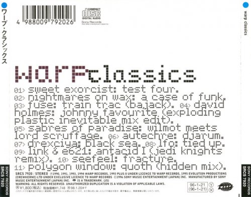 VA - Warp Classics (1996) {SRCS7920} [CD-Rip]