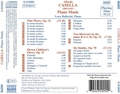 Luca Ballerini - Casella: Piano music (1998)