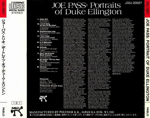 Joe Pass - Portraits Of Duke Ellington (1975) CD Rip