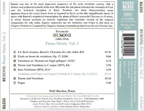 Wolf Harden - Busoni: Piano Music, Vol. 2 (2001)