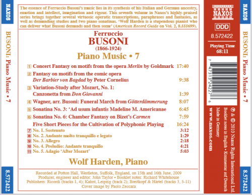 Wolf Harden - Busoni: Piano Music, Vol. 7 (2010)