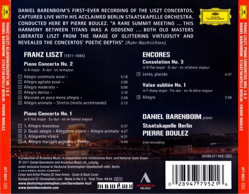 Daniel Barenboim, Pierre Boulez - Franz Liszt: Piano Concertos (2011) CD-Rip