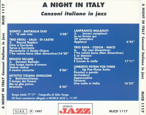 Various Artists - A Night In Italy: Canzoni Italiane In Jazz (1997)