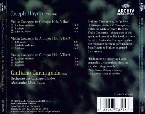 Giuliano Carmignola - Haydn: Violin Concertos (2012) CD-Rip