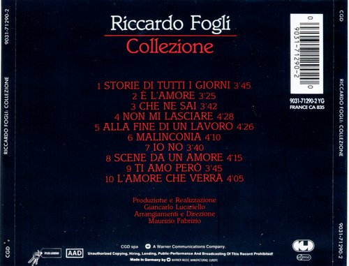 Riccardo Fogli - Collezione (1982) CD-Rip