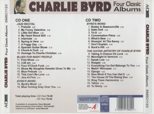 Charlie Byrd - Four Classic Albums (2CD, 2014)