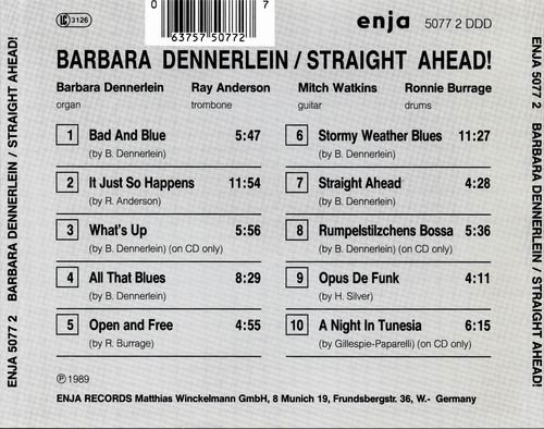 Barbara Dennerlein - Straight Ahead! (1989) CD Rip