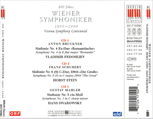 Wiener Symphoniker, Fedosejev, Stein, Swarowsky - 100 Jahre Wiener Symphoniker (Box-Set) (2000)