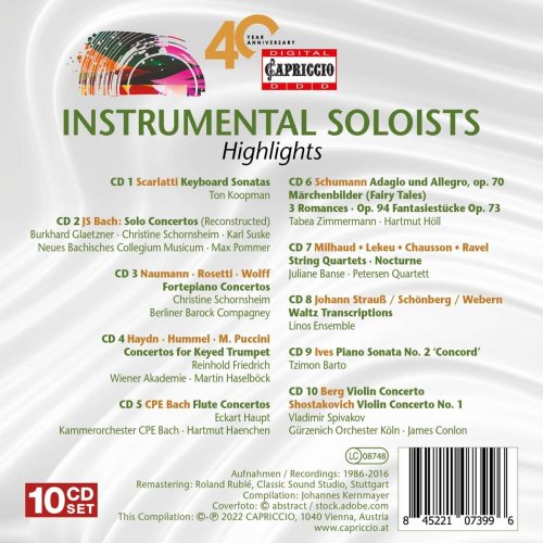 VA - Instrumental Soloists for Capriccio's 40 Year Anniversary (10-CD Box Set) (2022)