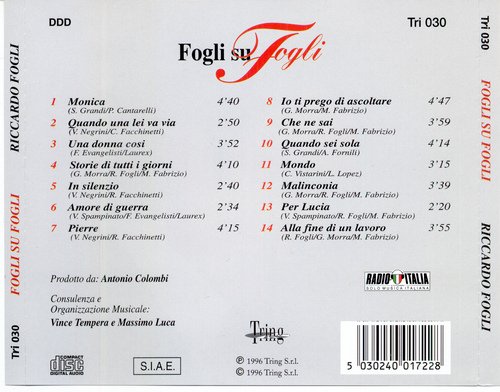 Riccardo Fogli - Fogli Su Fogli (1995) CD-Rip