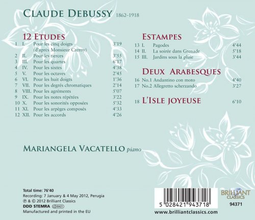 Mariangela Vacatello - Debussy: Etudes, Estampes (2012)