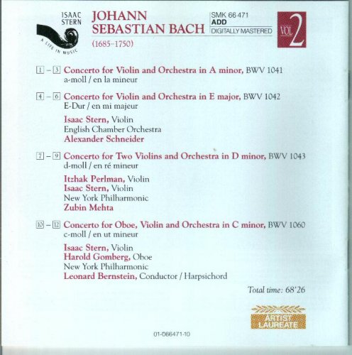 Isaac Stern - J.S. Bach: Violin concertos (1994) CD-Rip