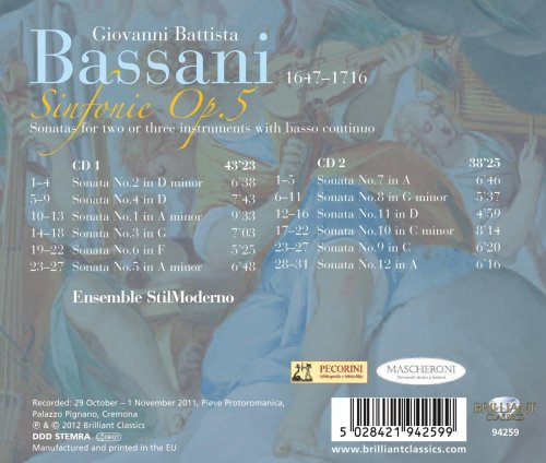 Ensemble StilModerno - Bassani: Sinfonie, Op. 5 (2012)