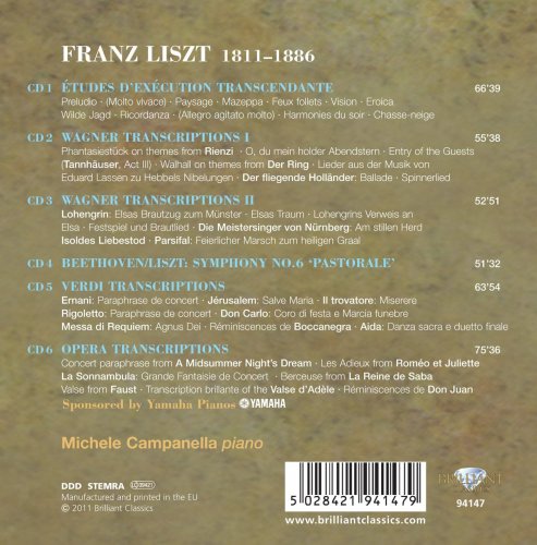 Michele Campanella - Liszt: Studies and transcriptions [6CD] (2011)