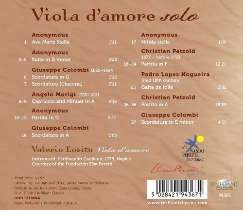 Valerio Losito - Viola d'amore solo (2012)