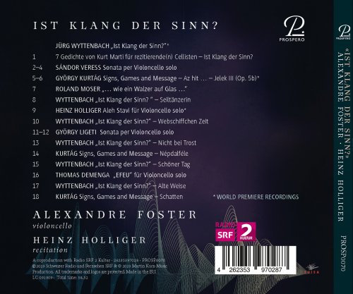 Alexandre Foster, Heinz Holliger - Ist Klang der Sinn? Contemporary works for cello solo (2023) [Hi-Res]