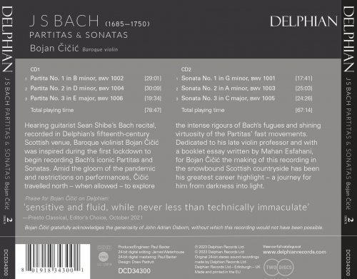 Bojan Čičić - Bach: Partitas | Sonatas BWV 1001 - 1006 (2023) [Hi-Res]