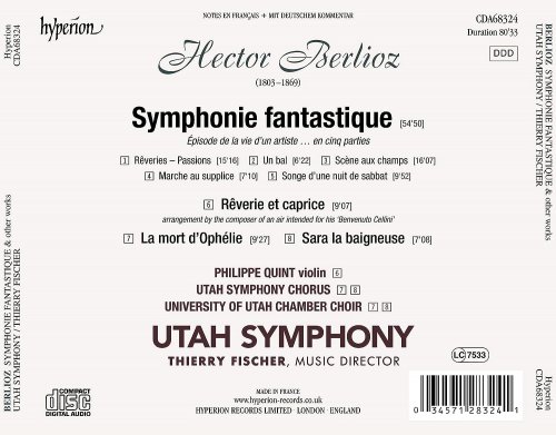 Utah Symphony, Thierry Fischer - Berlioz: Symphonie fantastique; Rêverie et caprice; La mort d'Ophélie & Sara la beigneuse (2020) [Hi-Res]