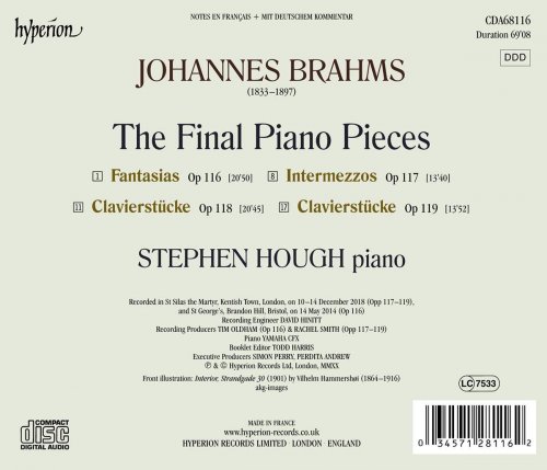 Stephen Hough - Brahms: The Final Piano Pieces, Op. 116-119 (2020) [Hi-Res]