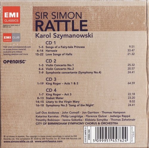 Simon Rattle - Simon Rattle Edition: Conducts Szymanowski (2008) [4CD Box Set]