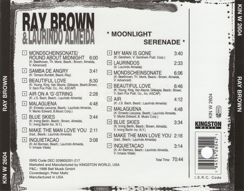 Ray Brown & Laurindo Almeida - Moonlight Serenade (1981) CD Rip