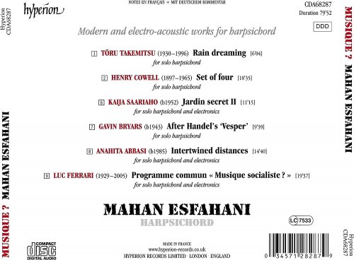 Mahan Esfahani - Musique? – Modern and Electro-Acoustic Works for Harpsichord (2020) [Hi-Res]