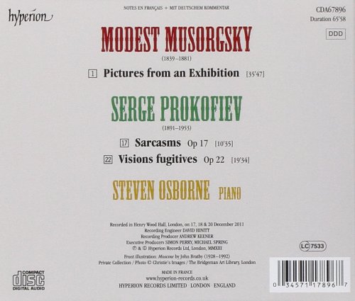 Steven Osborne - Mussorgsky: Pictures from an Exhibition; Prokofiev: Visions Fugitives & Sarcasms (2013) [Hi-Res]