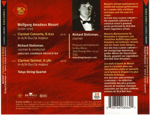 Richard Stoltzman, Tokyo String Quartet - Mozart: Clarinet Concerto, Clarinet Quintet (2004) CD-Rip