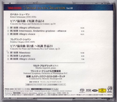 Martha Argerich, Mstislav Rostropovich - Schumann / Chopin: Piano Concertos (1978) [2019 SACD Vintage Collection]