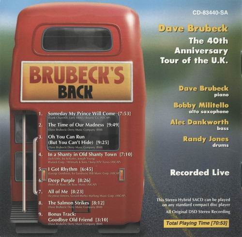 Dave Brubeck - The 40th Anniversary Tour of the U.K (1999) CD Rip