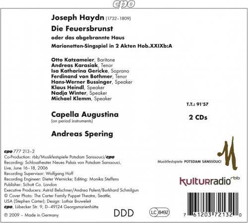 Andreas Spering, Capella Augustina - Haydn, F.J.: Feuersbrunst (Die) [Opera] (2009)