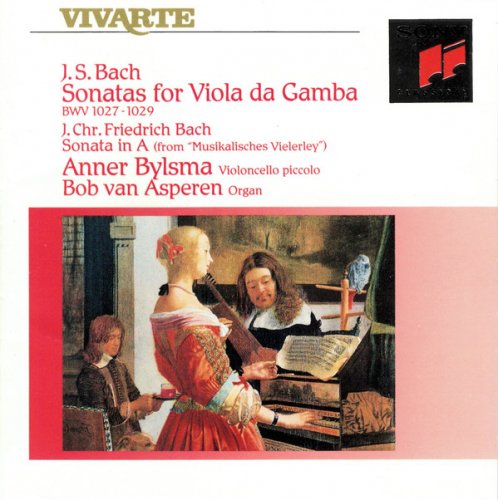 Anner Bylsma, Bob van Asperen - J.S. Bach: Sonatas for Viola da Gamba, J.C.F. Bach: Sonata A-Dur (1990) CD-Rip