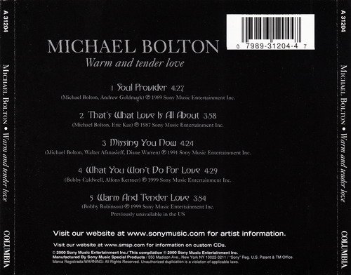 Michael Bolton - Warm And Tender Love (2000) CD-Rrip