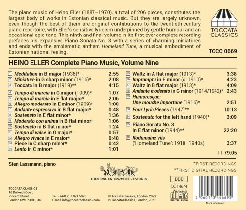 Sten Lassmann - Eller: Complete Piano Music, Vol. 9 (2023) [Hi-Res]