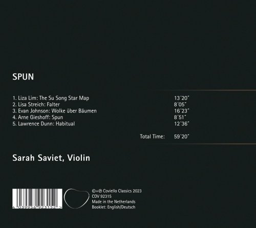 Sarah Saviet - Spun (Works for Solo Violin) (2023) [Hi-Res]