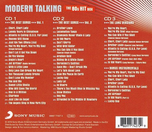 Modern Talking - The 80s Hit Box (2010) [3CD]