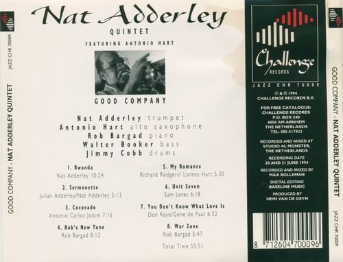 Nat Adderley Quintet - Good Company (1994) CD Rip