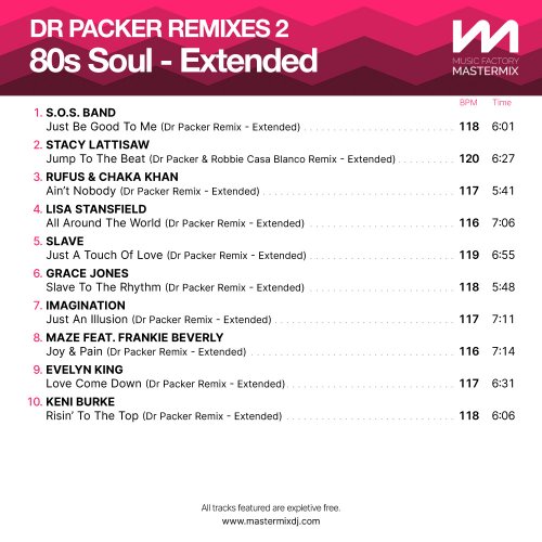 VA - Mastermix Dr Packer Remixes 2: 80s Soul – Extended (2023)