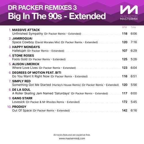 VA - Mastermix Dr Packer Remixes 3: Big In The 90s – Extended (2023)