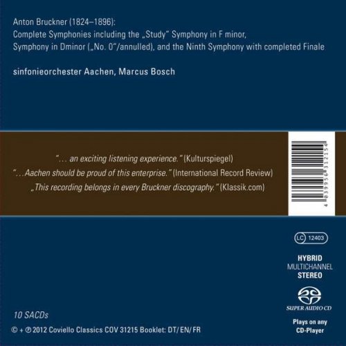 Sinfonieorchester Aachen, Marcus Bosch - Bruckner: The Complete Symphonies (10 BoxSet) (2012) [SACD]