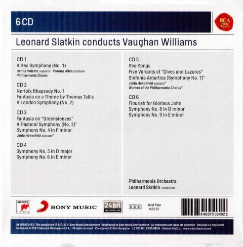 Leonard Slatkin - Leonard Slatkin conducts Vaughan Williams (2011) [6CD Box Set]