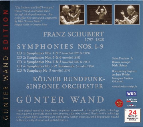 Günter Wand -  Franz Schubert: Symphonies Nos. 1-9 / Rosamunde Günter Wand Edition (1985)
