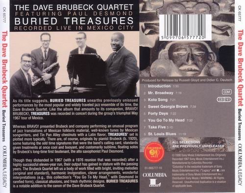 The Dave Brubeck Quartet Featuring Paul Desmond - Buried Treasures: Recorded Live In Mexico City (1998)